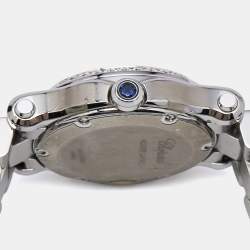 Chopard White Stainless Steel Diamond Happy Sport 278590-3002 Women's Wristwatch 30 mm