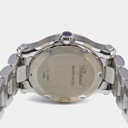 Chopard White Stainless Steel Diamond Happy Sport 278590-3002 Women's Wristwatch 30 mm