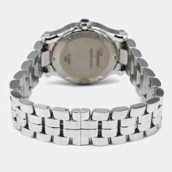 Chopard White Stainless Steel Diamond Happy Sport 278590-3002 Women's Wristwatch 30 mm