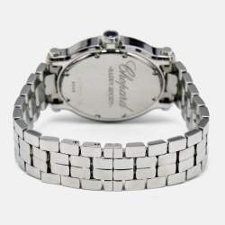 Chopard White Mother Of Pearl Stainless Steel Diamond Happy Sport 8546 Women's Wristwatch 30 mm