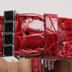 Chopard Red Resin & Stainless Steel Ice Cube Be Mad Women’s Wristwatch 31.5 MM