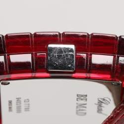 Chopard Red Resin & Stainless Steel Ice Cube Be Mad Women’s Wristwatch 31.5 MM