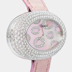 Chopard Classique 139109-1003 Quartz Pink Diamond Stainless Steel Women's Wristwatch 45mm