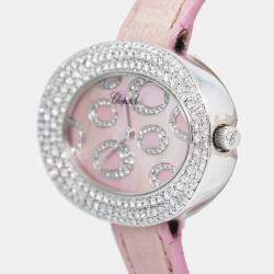 Chopard Classique 139109-1003 Quartz Pink Diamond Stainless Steel Women's Wristwatch 45mm