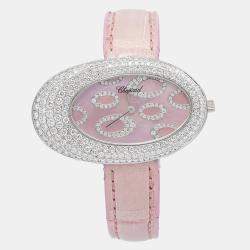 Chopard Classique 139109-1003 Quartz Pink Diamond Stainless Steel Women's Wristwatch 45mm