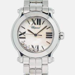 Chopard Happy Sport 8509 Quartz White Stainless Steel Women's Wristwatch 30mm
