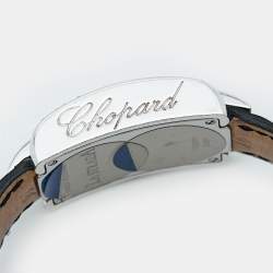 Pre Owned Chopard White Stainless Steel Diamond Alligator Leather La Strada 418357-3001 Women's Wristwatch 23.50 mm