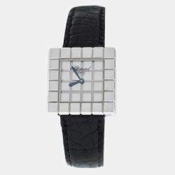 Pre Owned Chopard Ice Cube 127407 Quartz Silver Stainless Steel Women's Wristwatch 25mm