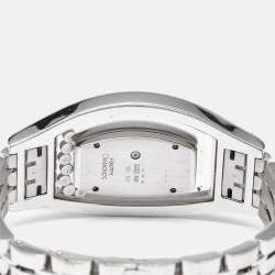 Pre Owned Chopard Mother of Pearl Diamonds 18k White Gold Happy Diamonds 20/9029 Women's Wristwatch 28 mm 