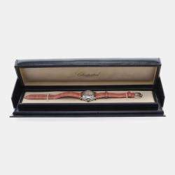 Pre Owned Chopard Happy Sport Diamond 27/8245-36 Quartz Stainless Steel Womens Wristwatch 26 mm