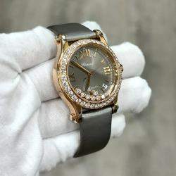 Pre Owned Chopard Happy Sport 274808-5014 Automatic Diamond 18k Rose Gold Women's Wristwatch 36 mm