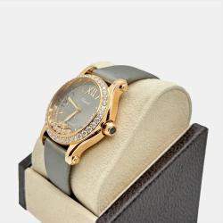 Pre Owned Chopard Happy Sport 274808-5014 Automatic Diamond 18k Rose Gold Women's Wristwatch 36 mm