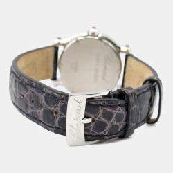 Pre Owned Chopard Happy Sport 8509 Quartz White Stainless Steel Women's Wristwatch 30 mm