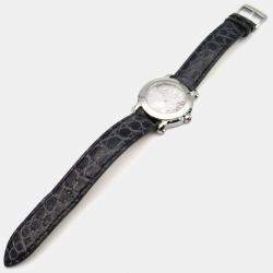 Pre Owned Chopard Happy Sport 8509 Quartz White Stainless Steel Women's Wristwatch 30 mm