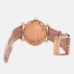Pre Owned Chopard Happy Sport 277471 Quartz Mother of Pearl Rose Gold Women's Wristwatch 36 mm
