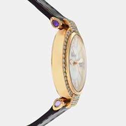 Pre Owned Chopard Imperiale 384238-5003 Quartz Mother of Pearl Diamond 18K Rose Gold Women's Wristwatch 28 mm