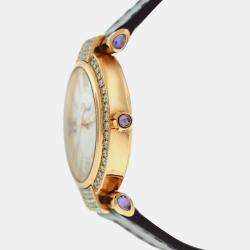 Pre Owned Chopard Imperiale 384238-5003 Quartz Mother of Pearl Diamond 18K Rose Gold Women's Wristwatch 28 mm