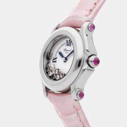 مملوكة مسبقًا ساعة يد نسائية شوبارد هابي سبورت 27/8245-42 ألماس كوارتز مستعملة 26 مم