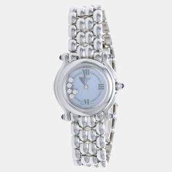 Pre Owned ساعة يد نسائية شوبارد هابي سبورت 23-27/8250 ألماس متحرك كوارتز ستانلس ستيل 27 مم