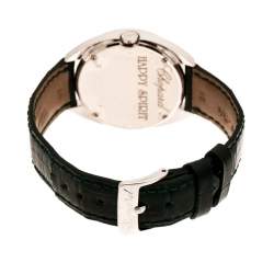 Pre Owned Chopard Black 18K White Gold Diamonds Happy Spirit 20/7082-20 Women's Wristwatch 32 mm