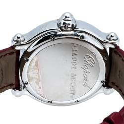 Chopard Pink Mother Of Pearl Stainless Steel Pink Ruby Diamond Happy Sport 28/8944-21 Women's Wristwatch 38 mm