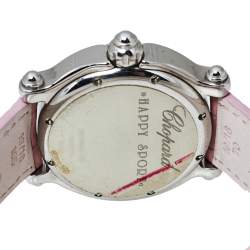 Chopard Pink Stainless Steel Diamonds Love Happy Sport 28/8950-401 Women's Wristwatch 38 MM
