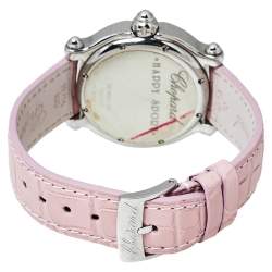 Chopard Pink Stainless Steel Diamonds Love Happy Sport 28/8950-401 Women's Wristwatch 38 MM