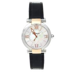 Chopard Silver Mother of Pearl 18K Rose Gold & Stainless Steel Imperiale 388532-6001 Women's Wristwatch 36 mm