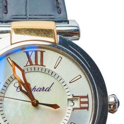 Chopard Silver Mother of Pearl 18K Rose Gold & Stainless Steel Imperiale 388532-6001 Women's Wristwatch 36 mm