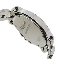 Chopard White Stainless Steel Diamonds Happy Sport 278418-3002 Women's Wristwatch 30 mm