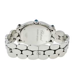 Chopard White Stainless Steel Diamonds Happy Sport 278418-3002 Women's Wristwatch 30 mm