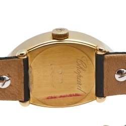 Pre Owned Chopard Mother of Pearl 18K Yellow Gold Satin 12/7437/8 Women's Wristwatch 23 mm