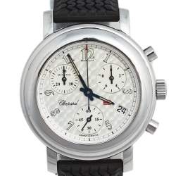 Chopard Silver Stainless Steel Rubber Mille Miglia 8900 Women's Wristwatch 33 mm