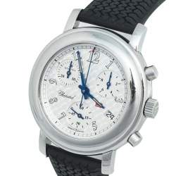 Chopard Silver Stainless Steel Rubber Mille Miglia 8900 Women's Wristwatch 33 mm