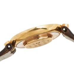 Chopard Mother of Pearl 18k Rose Gold Diamond Alligator Happy Diamonds 4527 Women's Wristwatch 26 mm