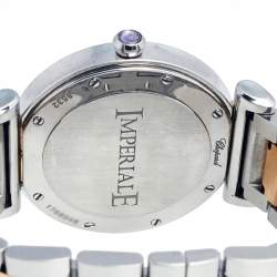 Chopard Silver Mother of Pearl 18k Rose Gold Stainless Steel Diamond Imperiale 388532-6004 Women's Wristwatch 36 mm