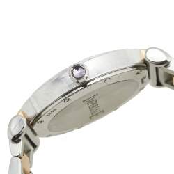 Chopard Silver Mother of Pearl 18k Rose Gold Stainless Steel Diamond Imperiale 388532-6004 Women's Wristwatch 36 mm