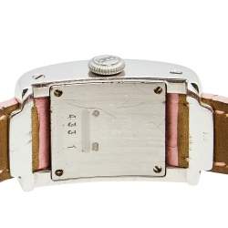 Pre Owned Chopard White 18k White Gold Alligator La Strada 41/7404/8 Women's Wristwatch 18 mm