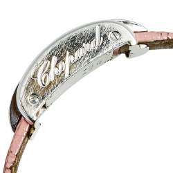 Pre Owned Chopard White 18k White Gold Alligator La Strada 41/7404/8 Women's Wristwatch 18 mm