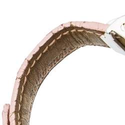 Pre Owned Chopard White 18k White Gold Alligator La Strada 41/7404/8 Women's Wristwatch 18 mm