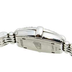 Pre Owned Chopard Silver Diamond Stainless Steel Gstaad 32/8215 Women's Wristwatch 24 mm