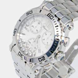 Chopard White Stainless Steel Diamond Happy Sport 288499-3003 Women's Wristwatch 42 mm