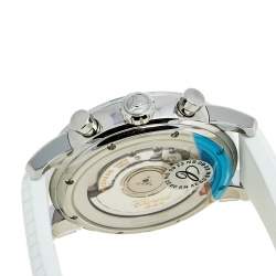 Chopard Mother of Pearl Stainless Steel Diamond Rubber Mille Miglia 8588 Women's Wristwatch 39 mm