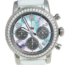 Chopard Mother of Pearl Stainless Steel Diamond Rubber Mille Miglia 8588 Women's Wristwatch 39 mm