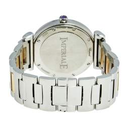 Pre Owned Chopard Silver Mother of Pearl 18k Rose Gold Stainless Steel Diamond Imperiale 388532-6004 Women's Wristwatch 36 mm