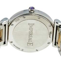 Pre Owned Chopard Silver Mother of Pearl 18k Rose Gold Stainless Steel Diamond Imperiale 388532-6004 Women's Wristwatch 36 mm
