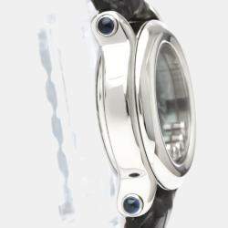 Pre Owned Chopard Black Diamonds Stainless Steel Happy Sport 27/8245-23 Quartz Women's Wristwatch 26 mm