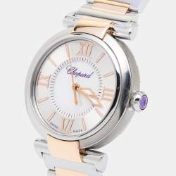 Pre Owned Chopard Silver Rose Gold and Stainless Steel Imperiale 388563-6006 Women's Wristwatch 29 mm