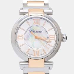 Pre Owned Chopard Silver Rose Gold and Stainless Steel Imperiale 388563-6006 Women's Wristwatch 29 mm