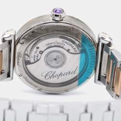 Pre Owned Chopard Silver Rose Gold and Stainless Steel Imperiale 388563-6006 Women's Wristwatch 29 mm